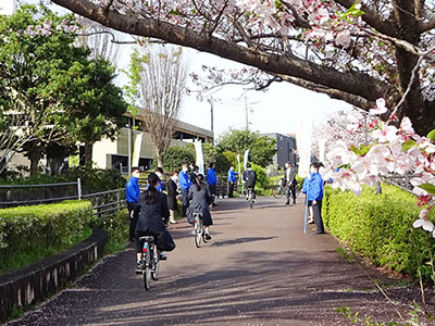 藤枝西高等学校前にて『春の全国交通安全運動』3
