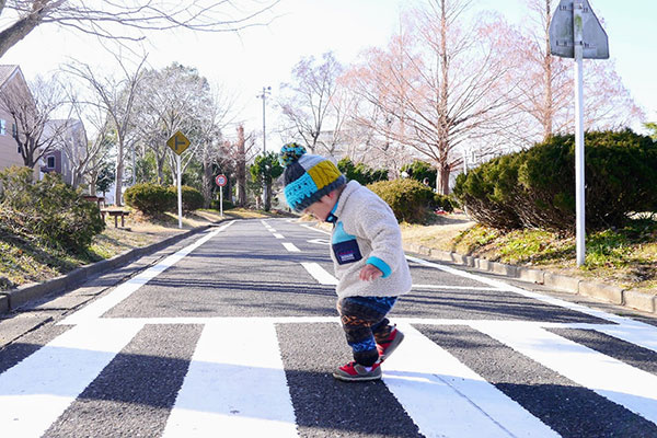 横断歩道の歩行者