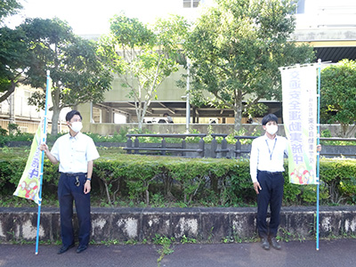 藤枝西高等学校前にて『夏の交通安全県民運動』4