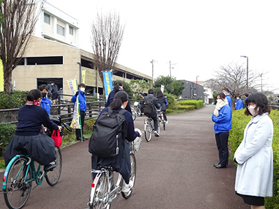 藤枝西高等学校近郊の通学路