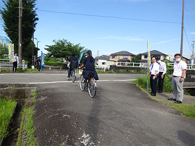 藤枝西高等学校近郊の通学路