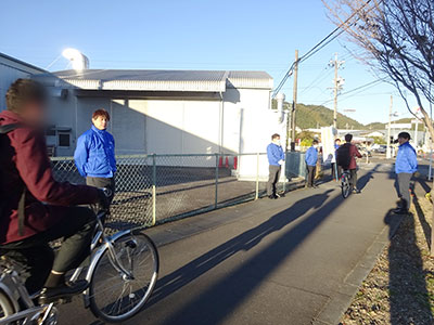 静清高等学校の通学路