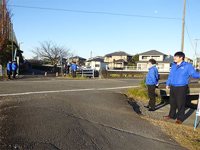 藤枝西高等学校近郊の通学路