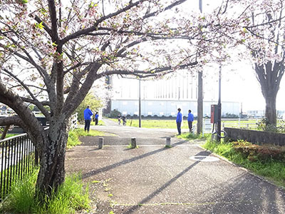 藤枝西高等学校近郊の通学路