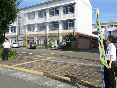 藤枝西高等学校の通学路近郊の橋
