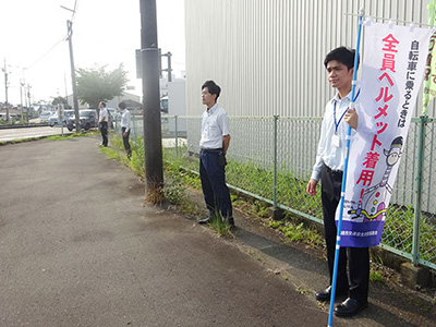 静清高等学校の近郊の通学路