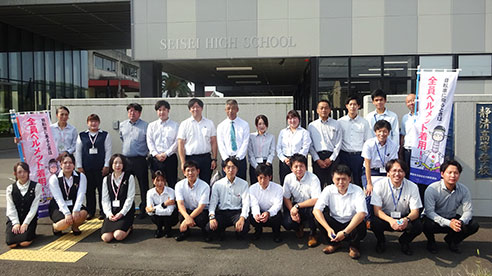 静清高等学校前にて『夏の全国交通安全運動』の立哨活動を実施【バナー画像】